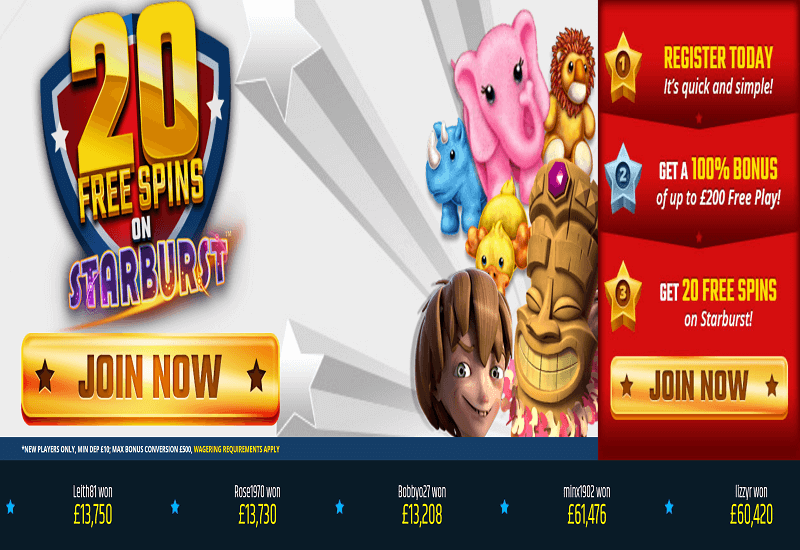 All Star Games Casino Home Page