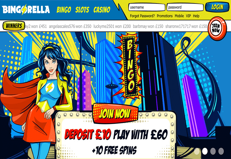 Bingorella Casino Home Page