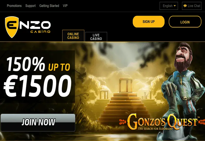 Enzo Casino Home Page