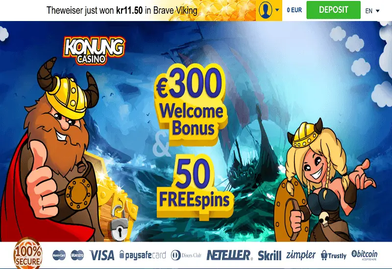 Konung Casino Home Page