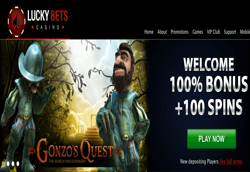 Lucky Bets Casino Home Page