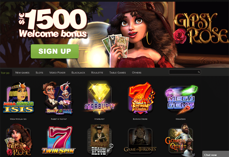 Mad Slots Casino Home Page
