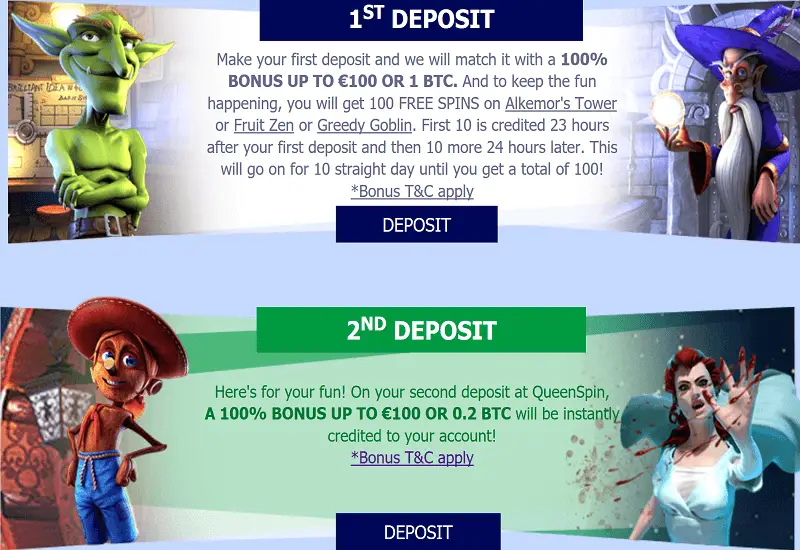 QueenSpin Casino Promotion