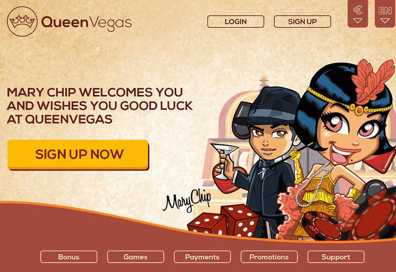 Queen Vegas Casino Home Page