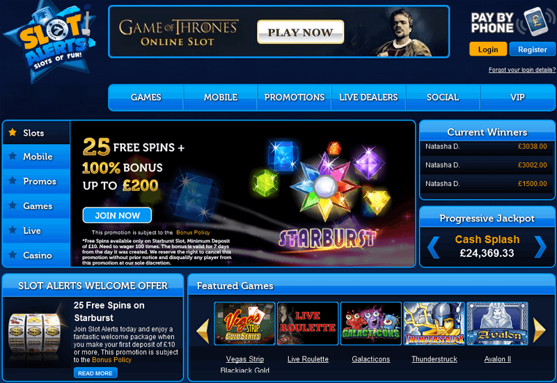 Slot Alerts Casino Home Page