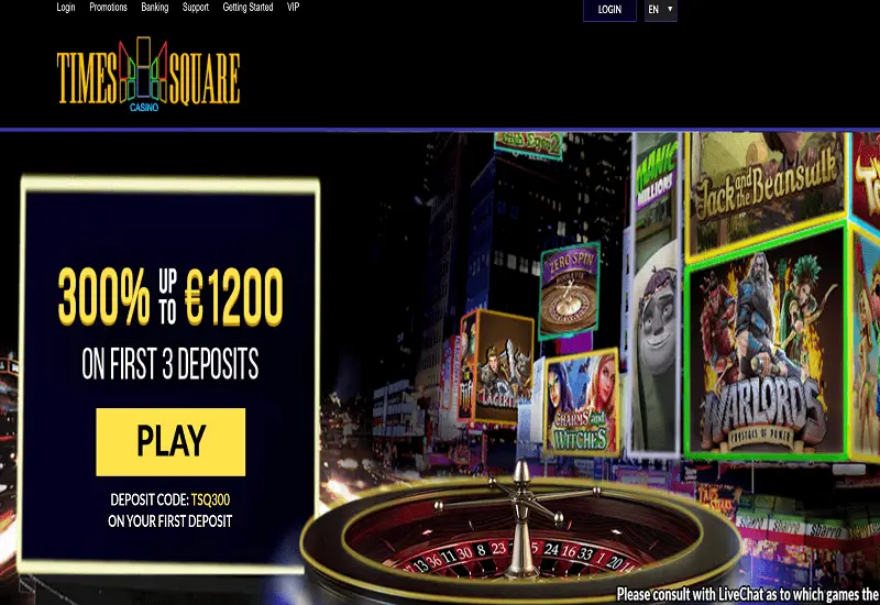 Times Square Casino Home Page