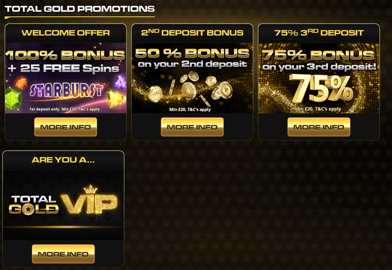 Total Gold Casino Promotions