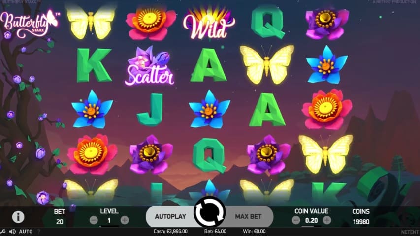 Butterfly Staxx Video Slot from NetEnt