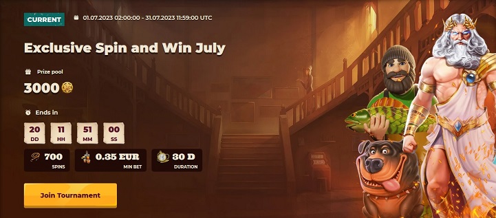 Smokace Casino - Exclusive Spin and Win July